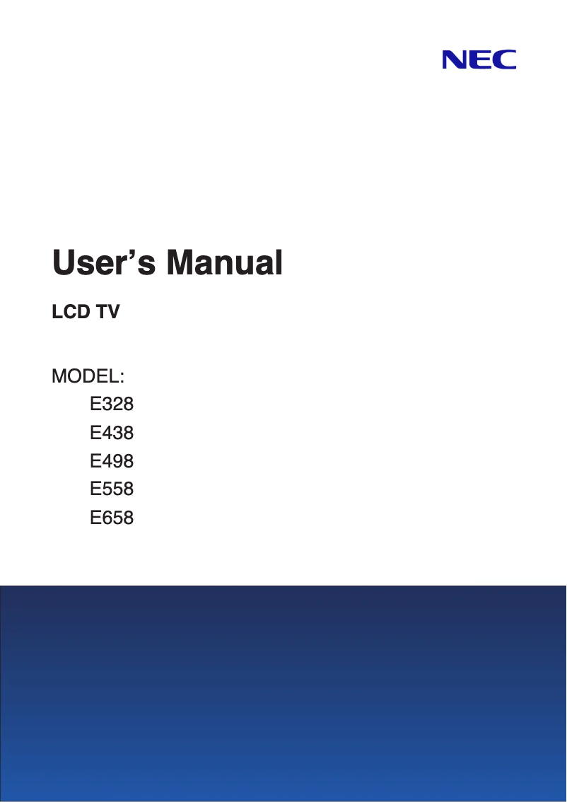 Page 1 of the manual User Manual Sharp E498