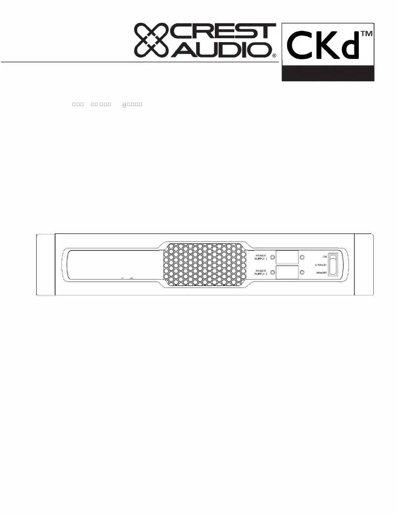 Page 1 of the manual User Manual Crest Audio CKd 1208