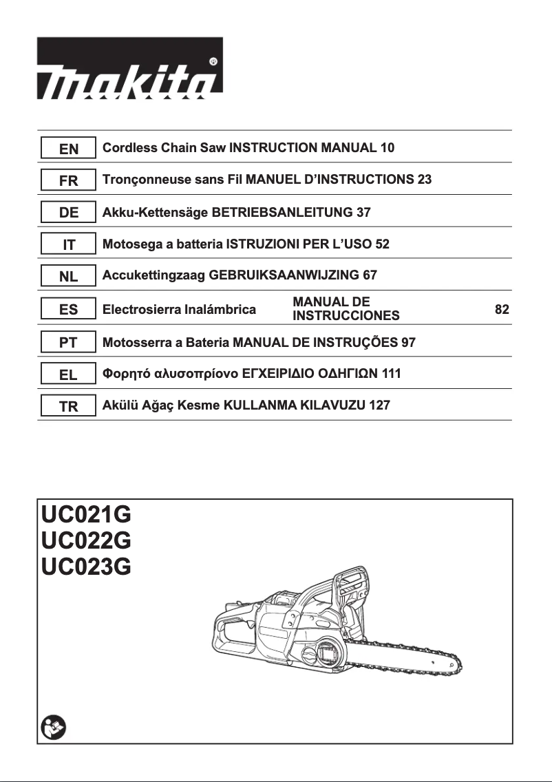 Page 1 de la notice Manuel utilisateur Makita UC022G