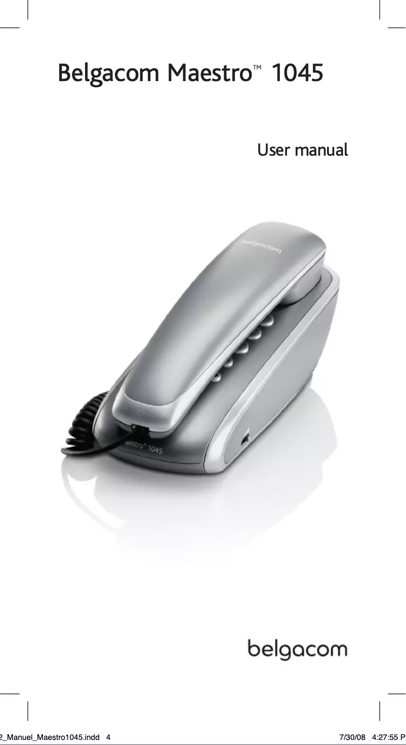 First page image of the manual for Maestro 1045