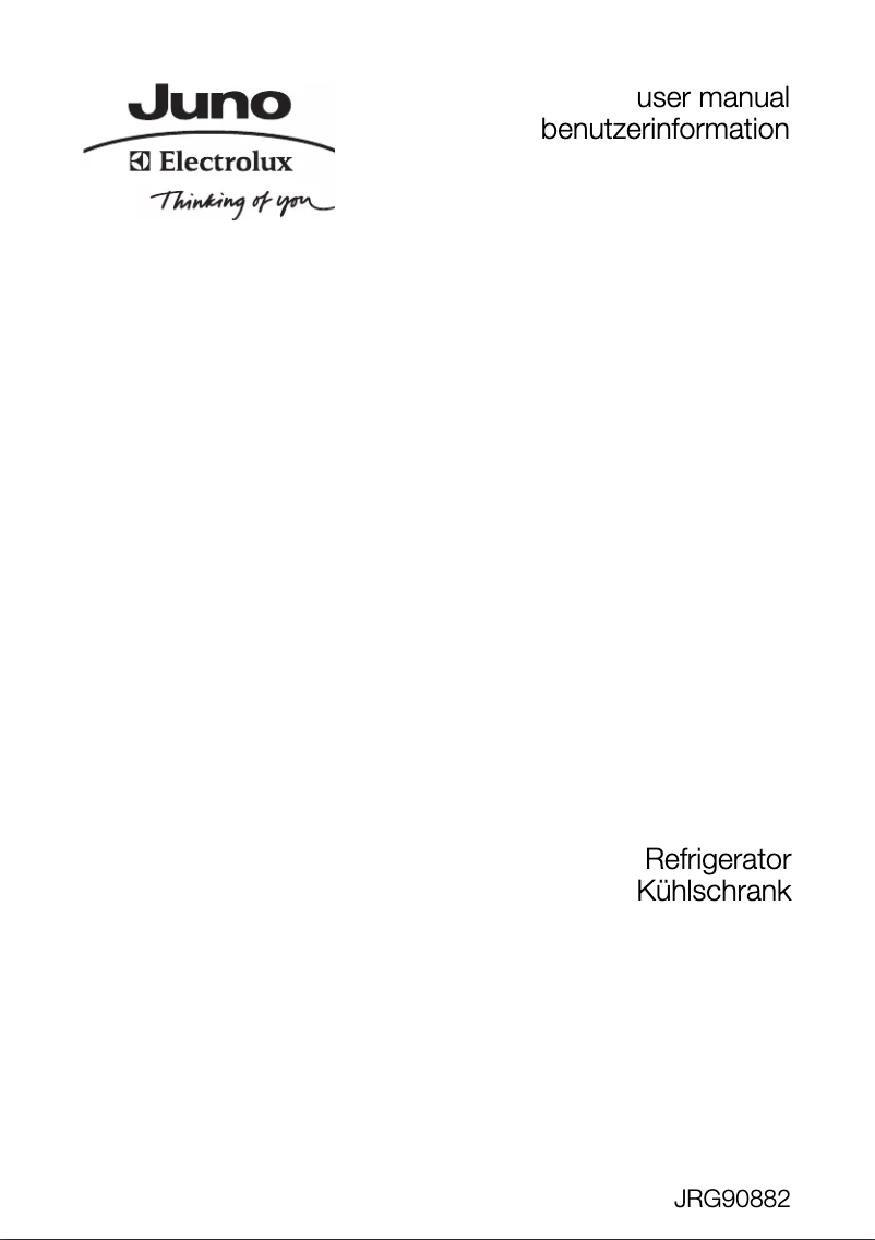 Page 1 de la notice Manuel utilisateur Juno Electrolux JRG90882