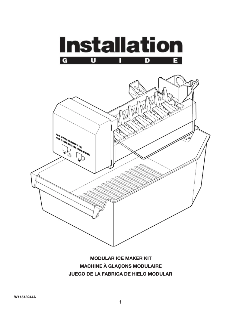 Page 1 de la notice Guide d'installation Maytag MRT311FFFE