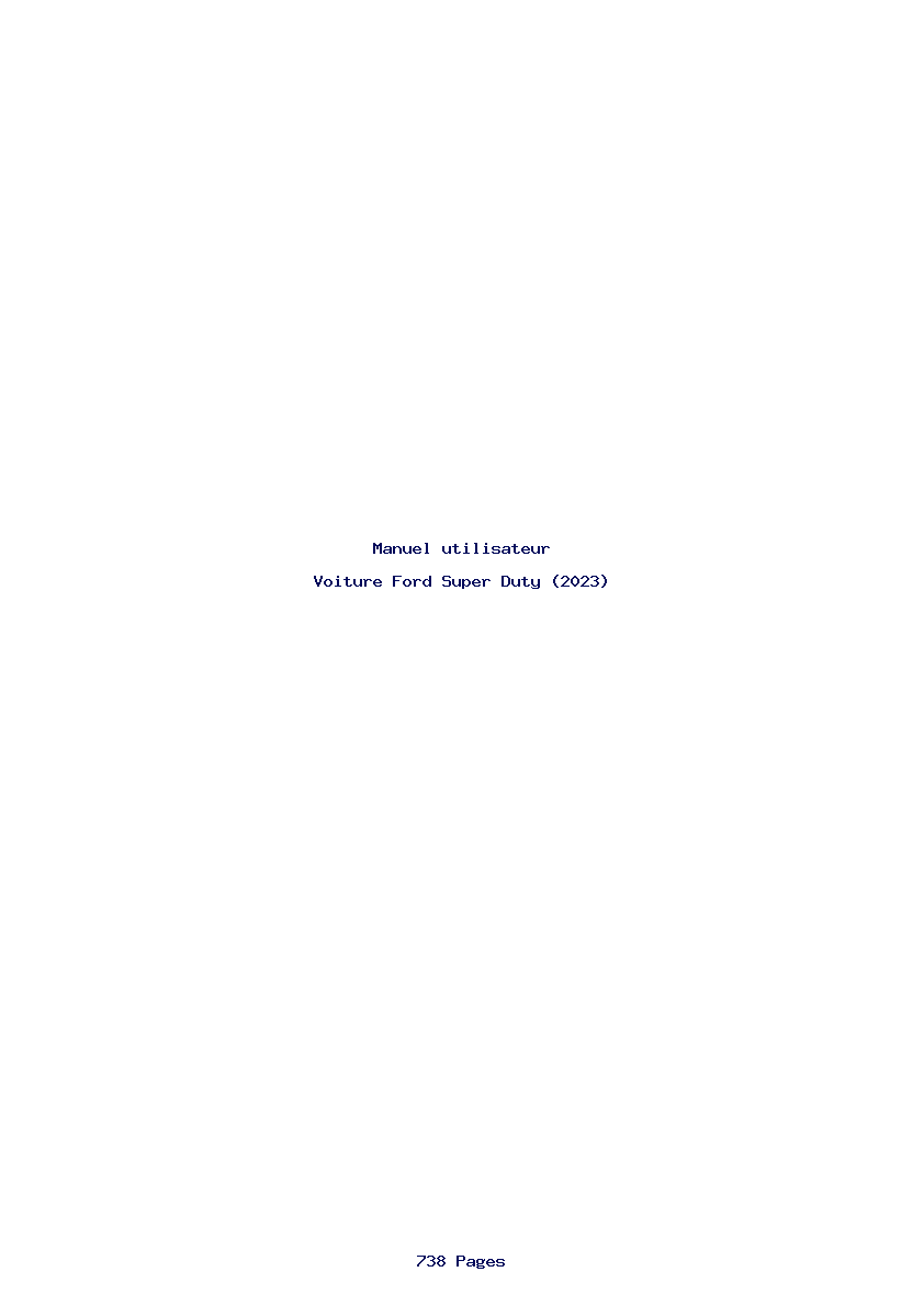 Page 1 de la notice Manuel utilisateur Ford Super Duty (2023)