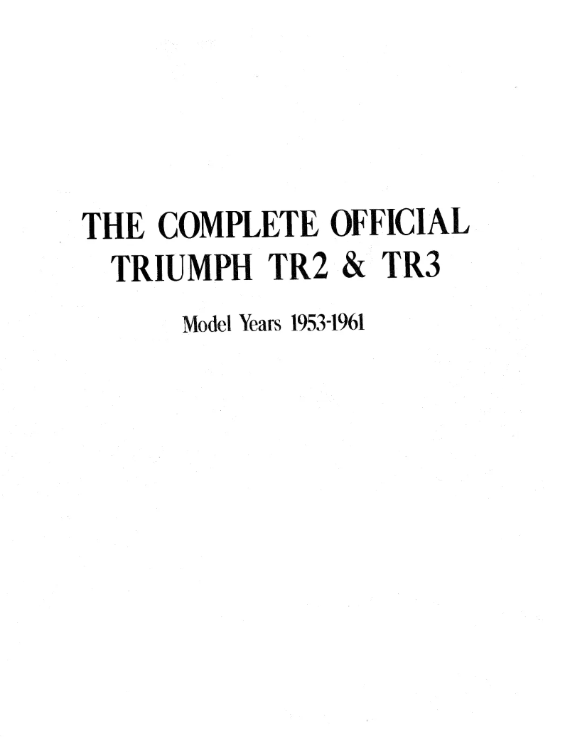 Página 1 del manual Manual de usuario Triumph TR2 (1953)