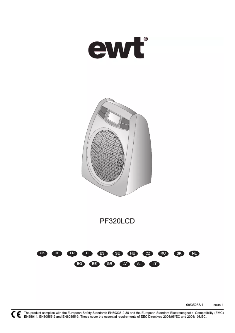Page 1 de la notice Manuel utilisateur EWT PF320LCD