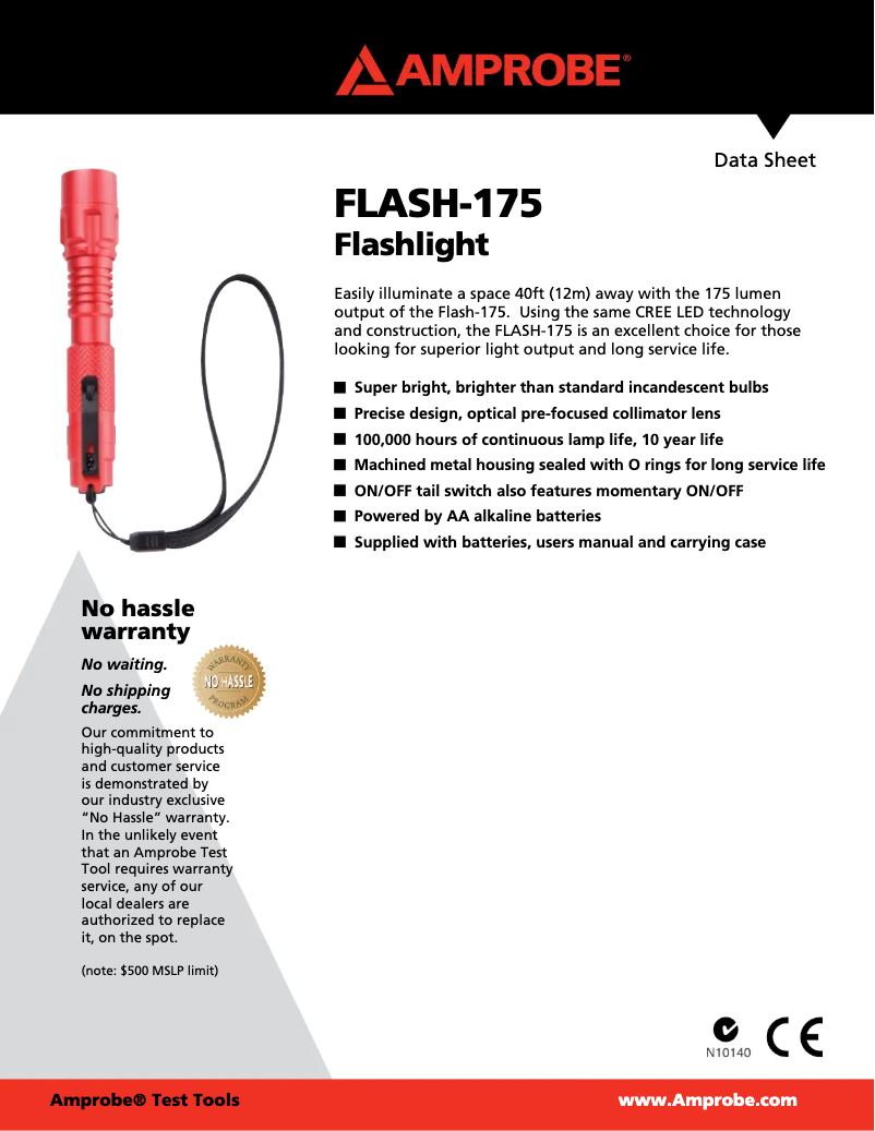 Page 1 de la notice Manuel utilisateur Amprobe FLASH-175