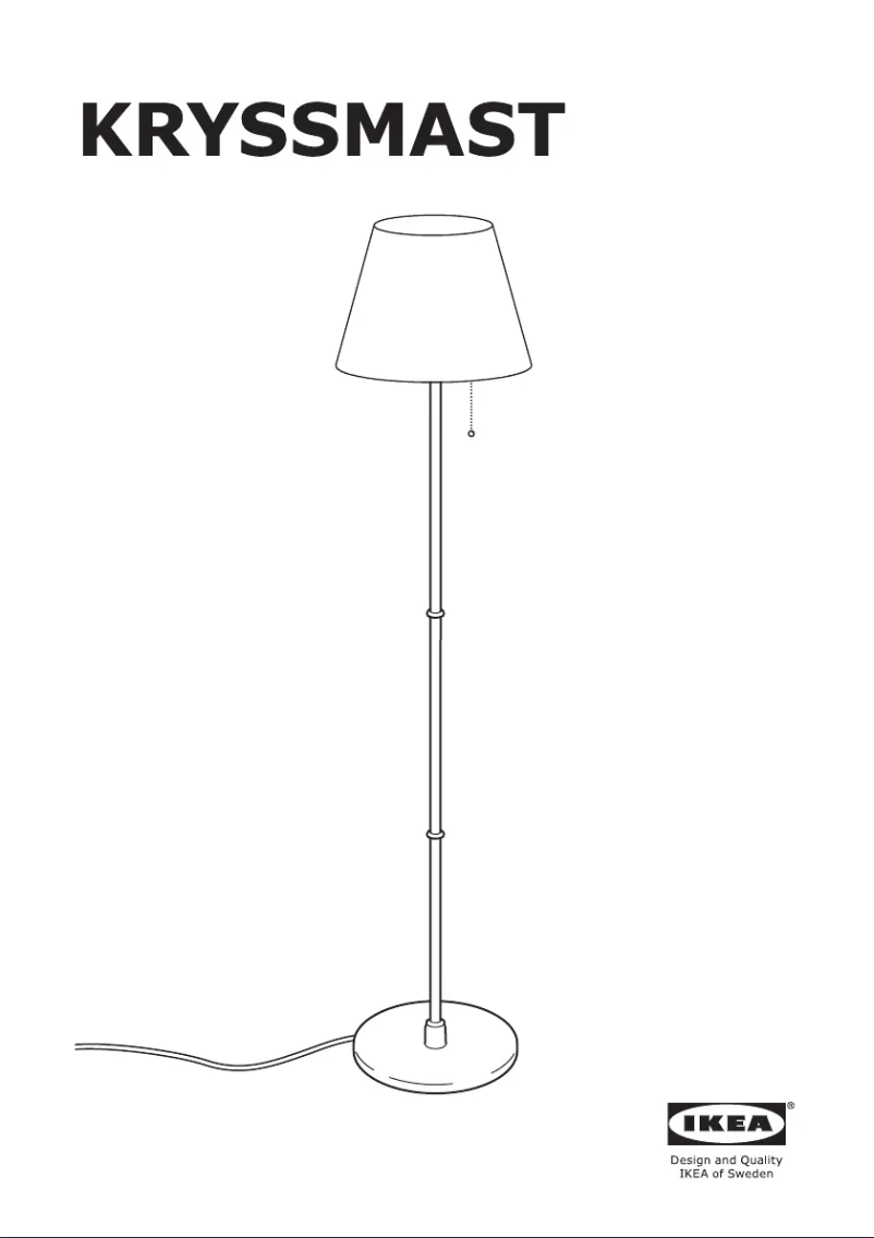 Page 1 de la notice Manuel utilisateur Ikea KRYSSMAST 104.963.35