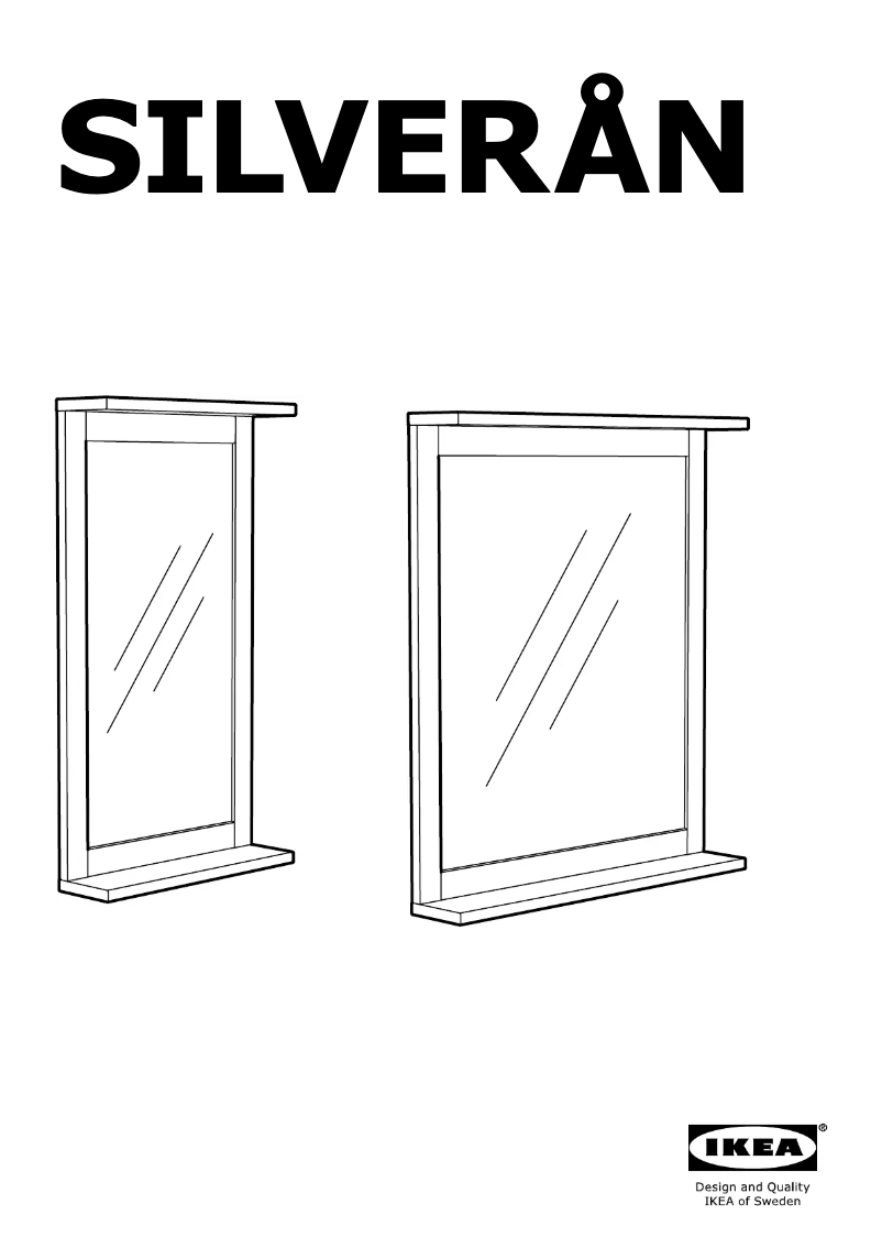 Page 1 de la notice Instructions / montage Ikea SILVERAN