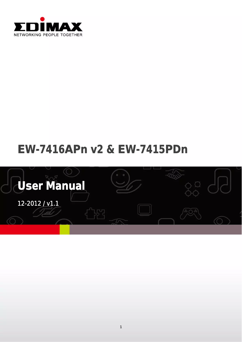 Page 1 de la notice Manuel utilisateur Edimax EW-7416APn V2
