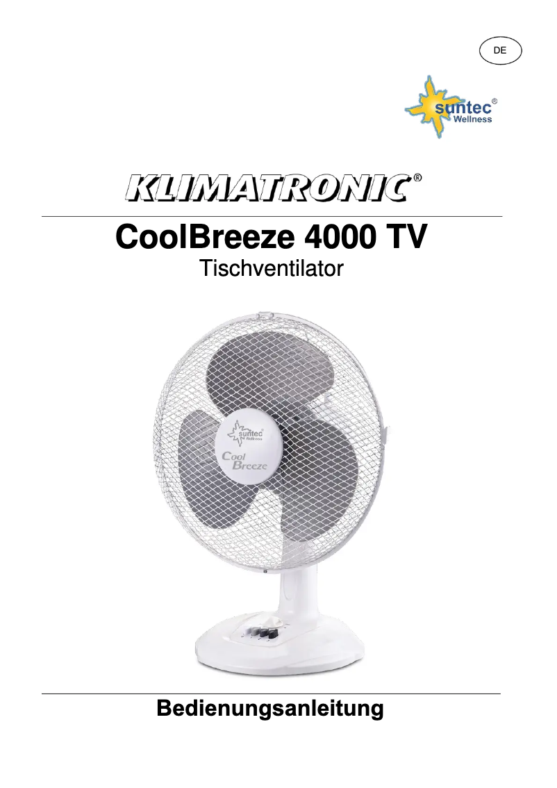 Página 1 del manual Manual de usuario Suntec CoolBreeze 4000 TV