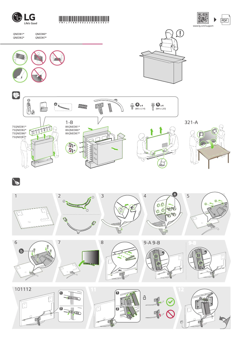 Page 1 de la notice Manuel utilisateur LG 75QNED866QA