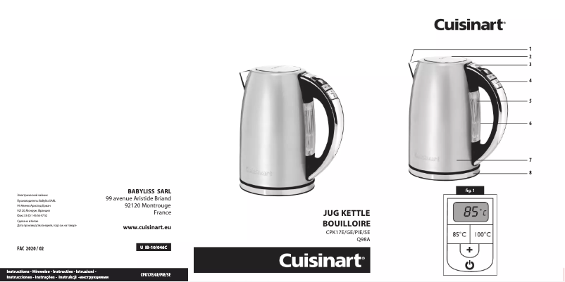 Página 1 del manual Manual de usuario Cuisinart CPK-17