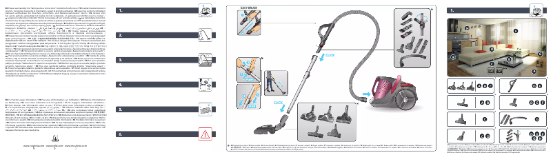 Page 1 de la notice Manuel utilisateur Rowenta X-trem Power Cyclonic Facelift RO7244