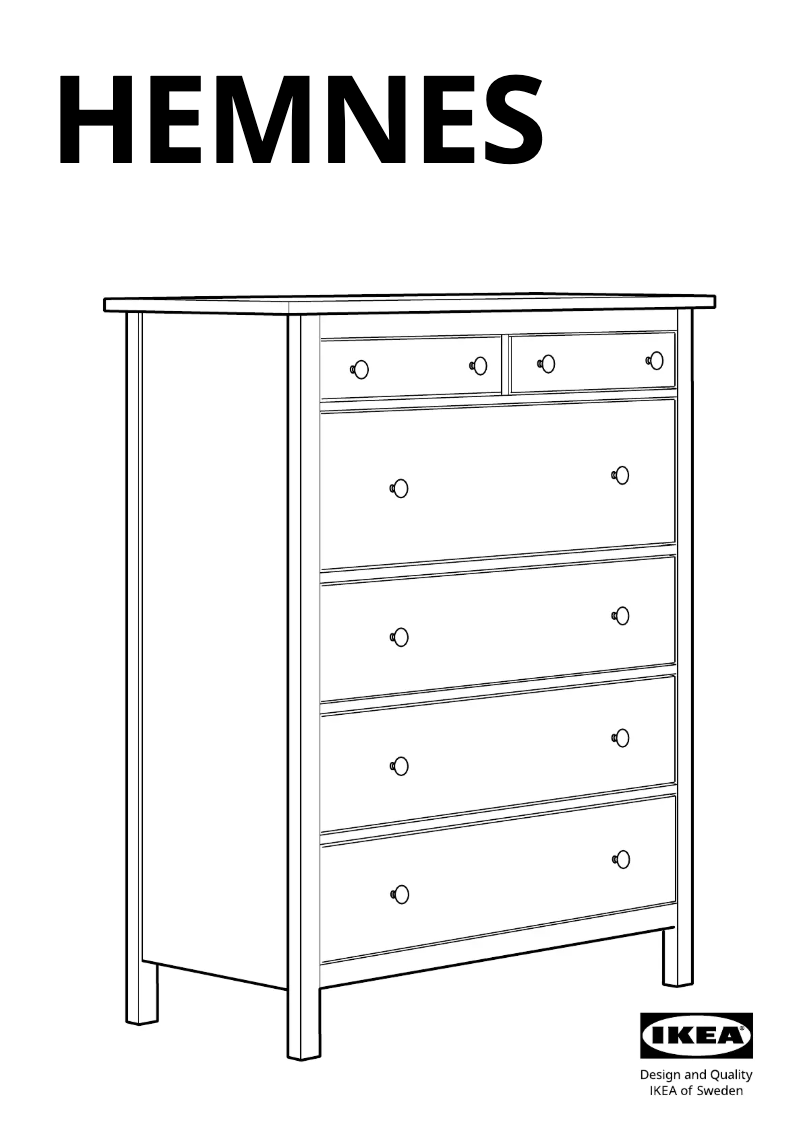 Page 1 de la notice Manuel utilisateur Ikea HEMNES 602.392.73