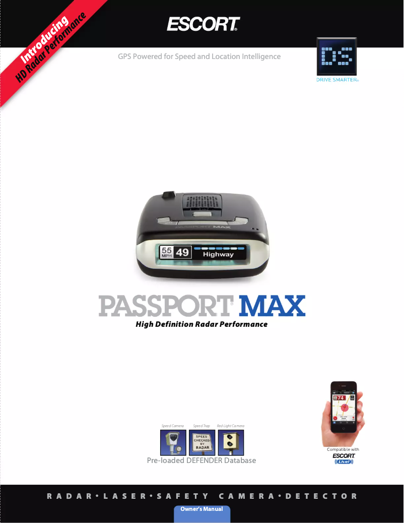 Page 1 of the manual User Manual Escort PASSPORT Max