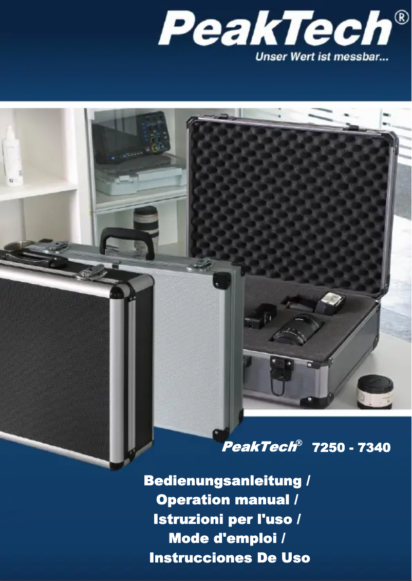 Page 1 de la notice Manuel utilisateur PeakTech 7305