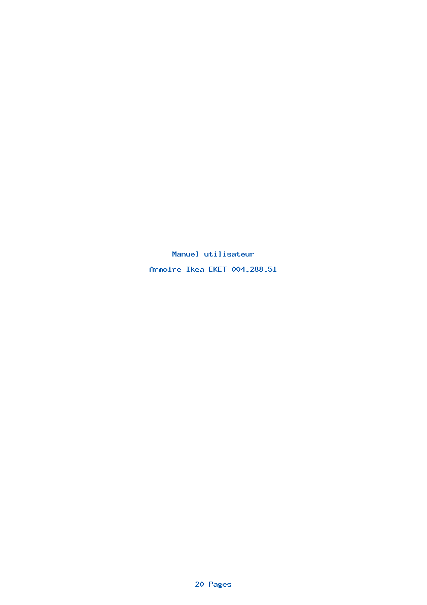 Page 1 de la notice Manuel utilisateur Ikea EKET 004.288.51