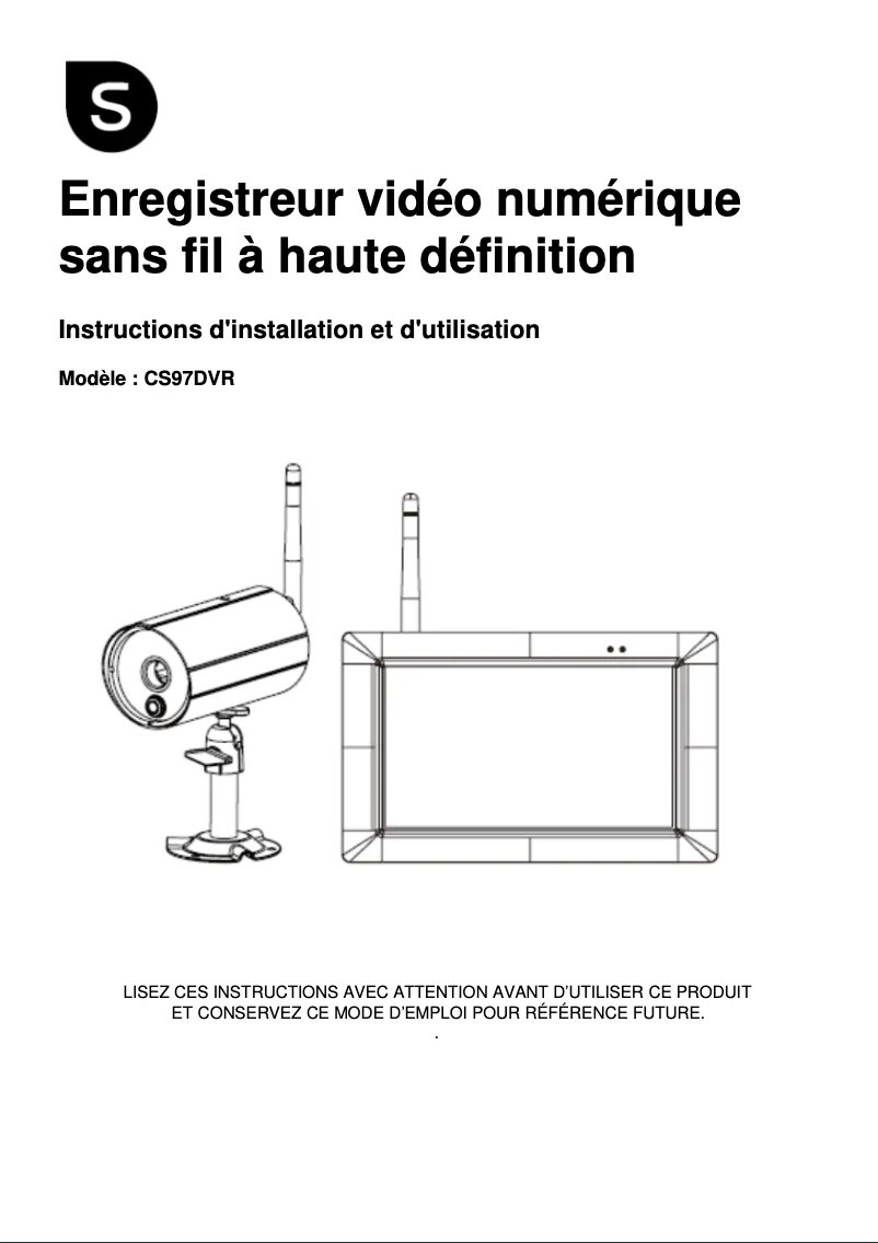 Page 1 de la notice Manuel utilisateur Smartwares C794IP