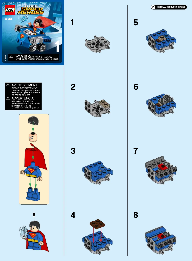 Page 1 de la notice Manuel utilisateur Lego 76068