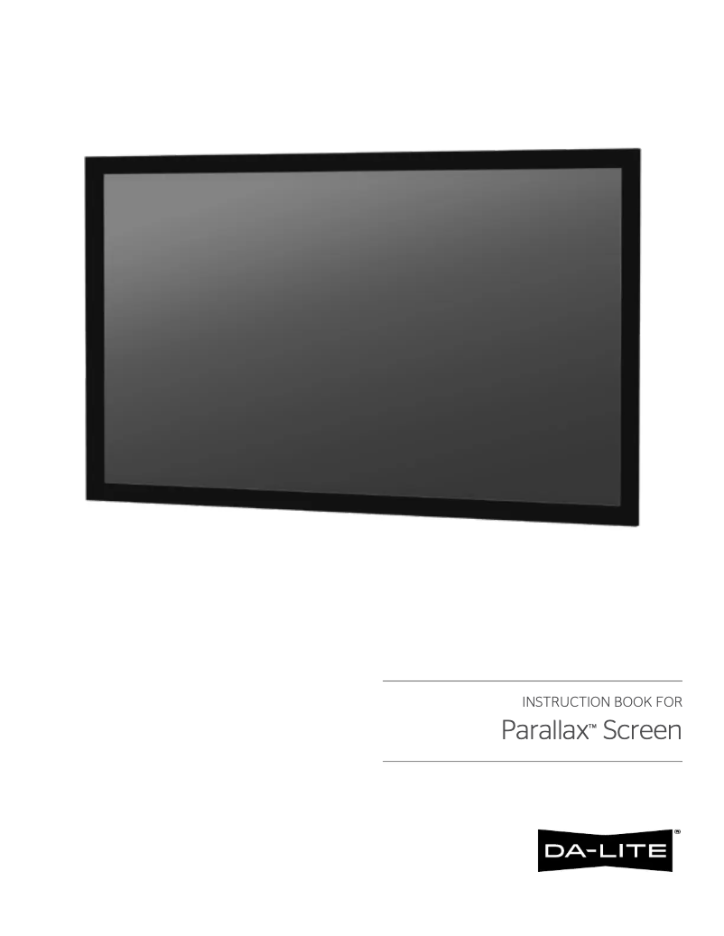 Page 1 de la notice Manuel utilisateur Da-Lite Parallax 29851V