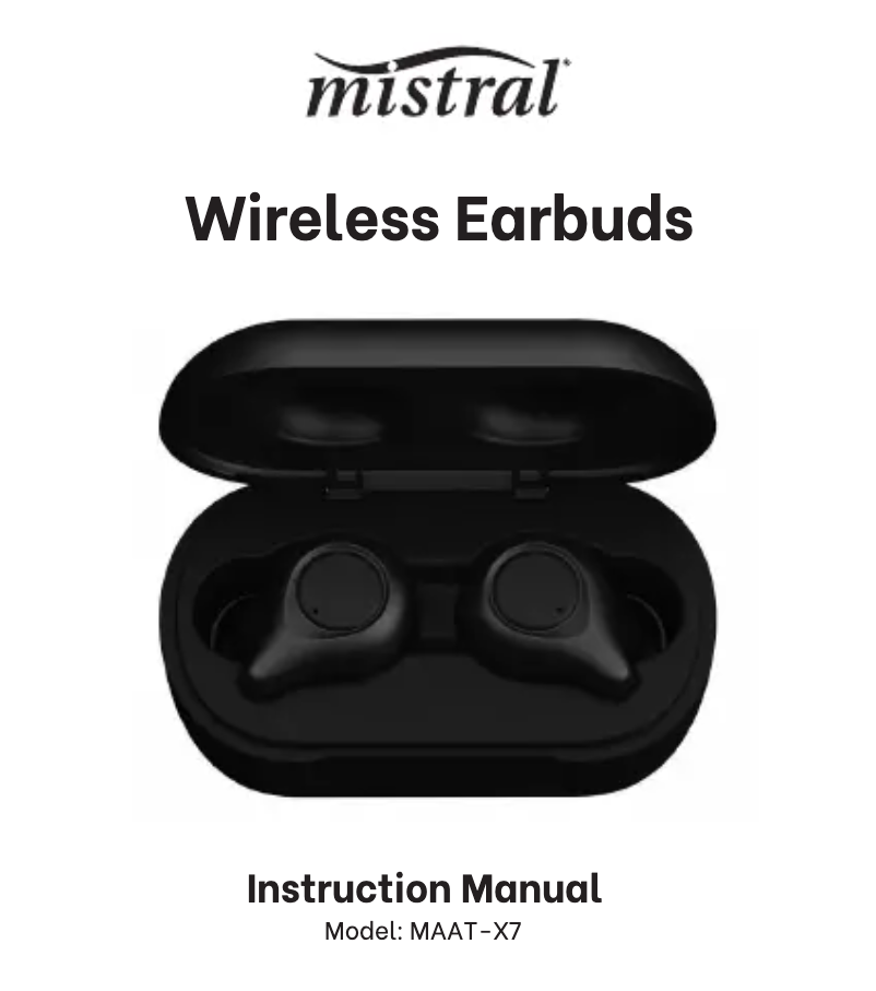 Page 1 de la notice Manuel utilisateur Mistral MAAT-X7