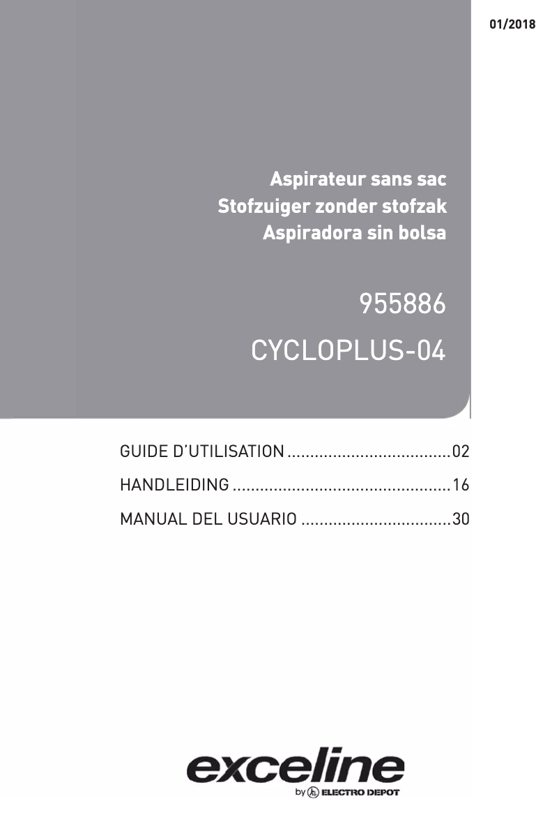 Page 1 de la notice Manuel utilisateur Exceline CYCLOPLUS-04
