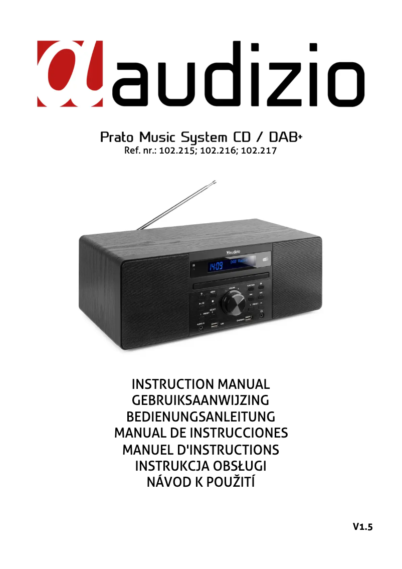 Page 1 de la notice Manuel utilisateur Audizio Prato