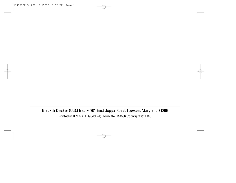 Página 1 del manual Manual de usuario Black & Decker 1180