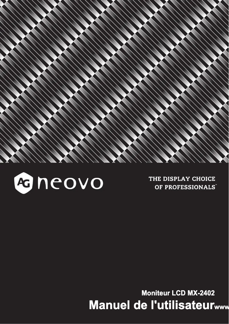 Página 1 del manual Manual de usuario AG Neovo MX-2402