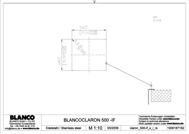 Page 1 de la notice Manuel utilisateur BLANCO Claron 500-IF/A