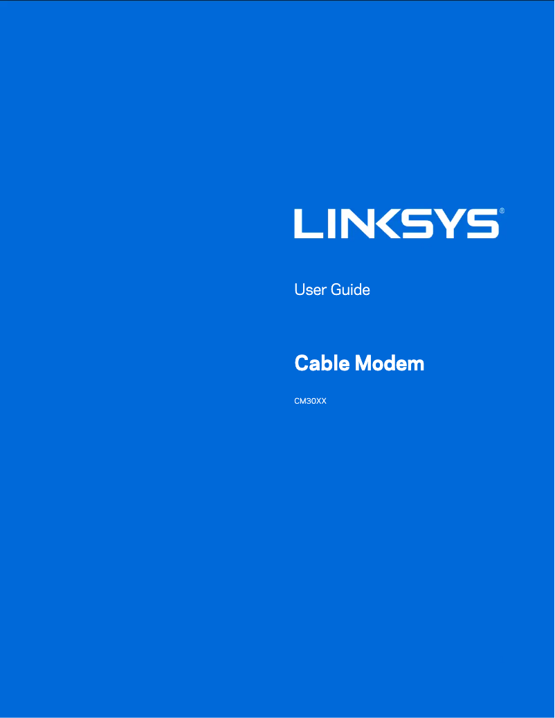 Page 1 de la notice Manuel utilisateur Linksys CM3016