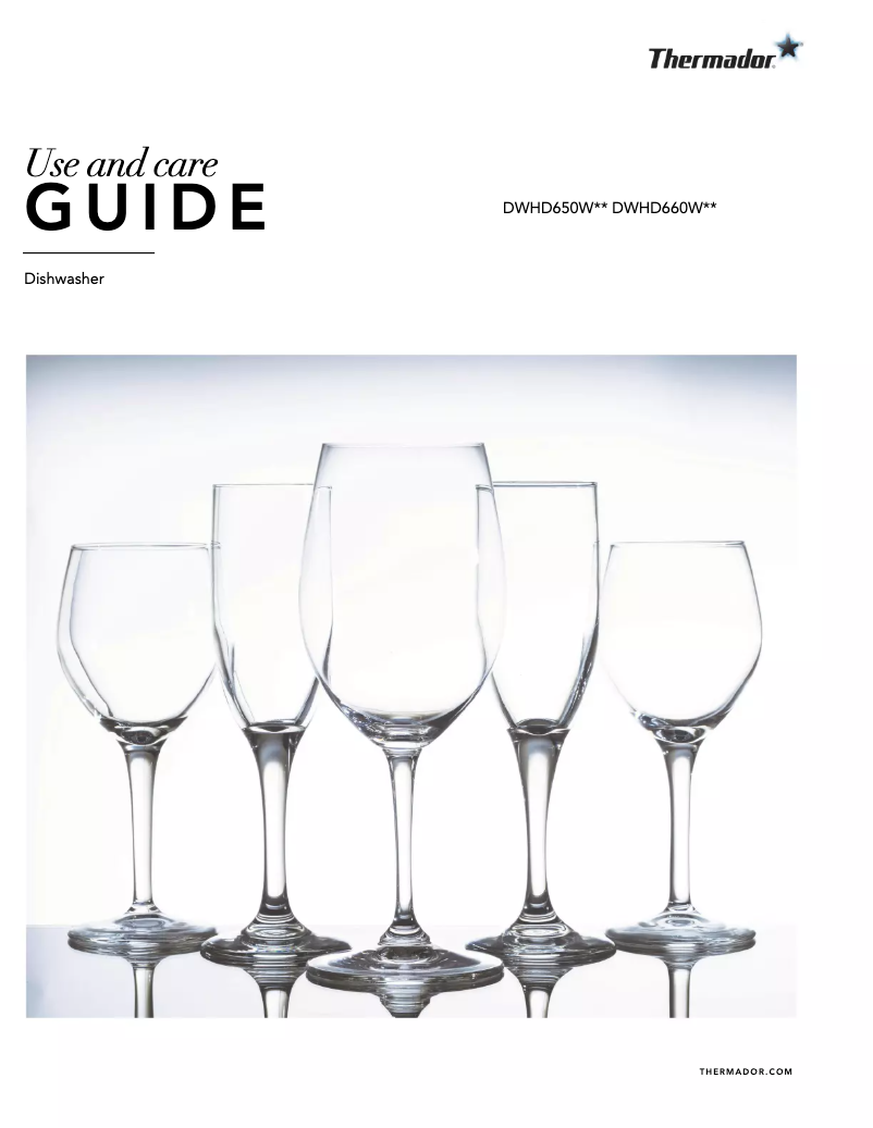 Page 1 de la notice Manuel d'utilisation et d'entretien Thermador DWHD650WFP