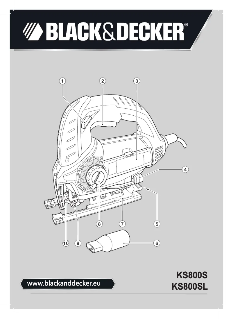 Page 1 de la notice Manuel utilisateur Black & Decker KS800SL