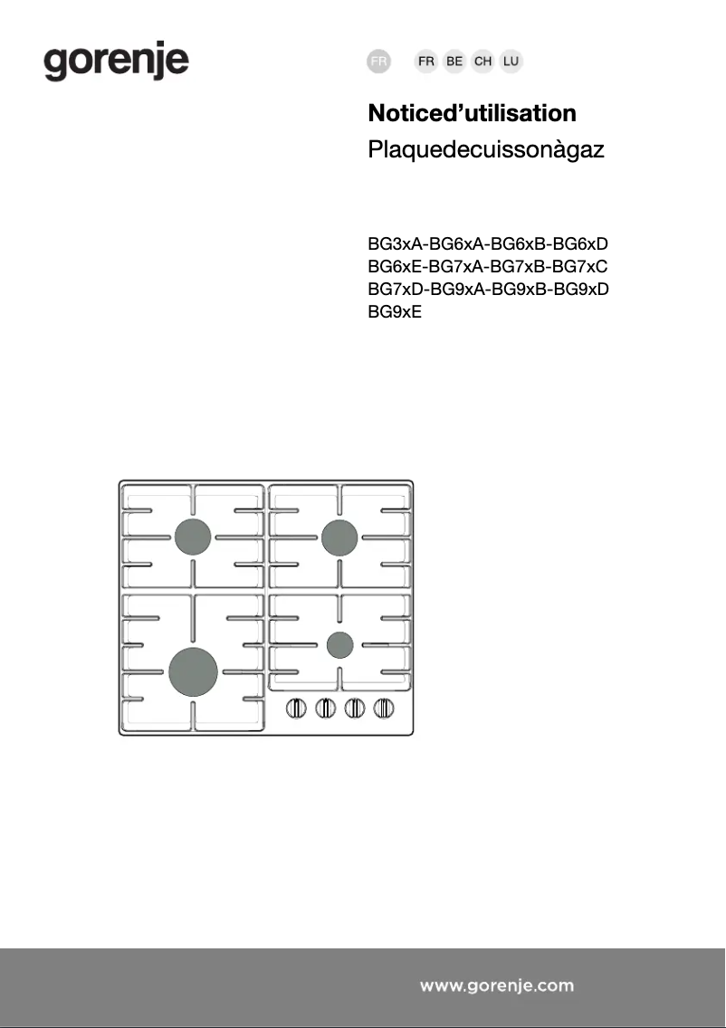 Page 1 de la notice Manuel utilisateur Gorenje GC321B