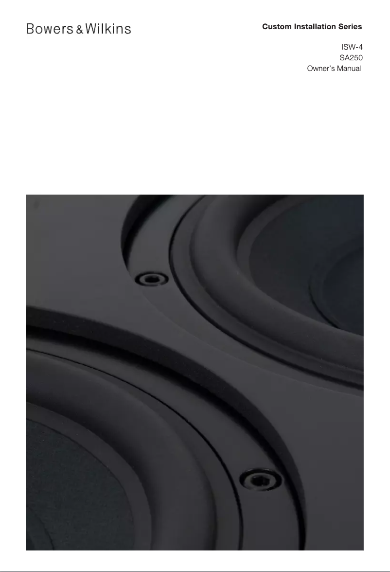 Page 1 de la notice Manuel utilisateur Bowers & Wilkins ISW-4