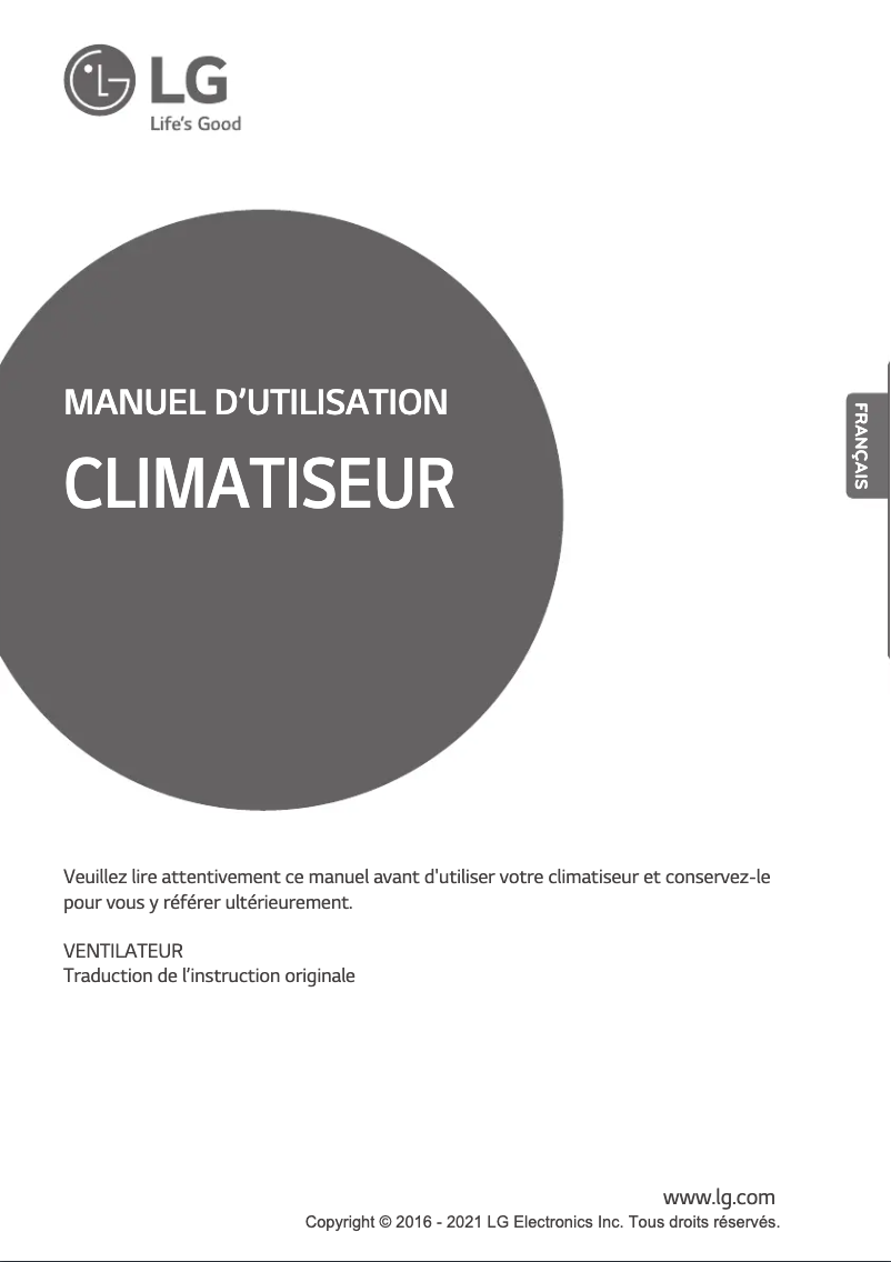 Page 1 of the manual User Manual LG LZ-H200GBA4