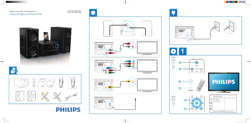 Página 1 del manual Guía de inicio rápido Philips DCD3020