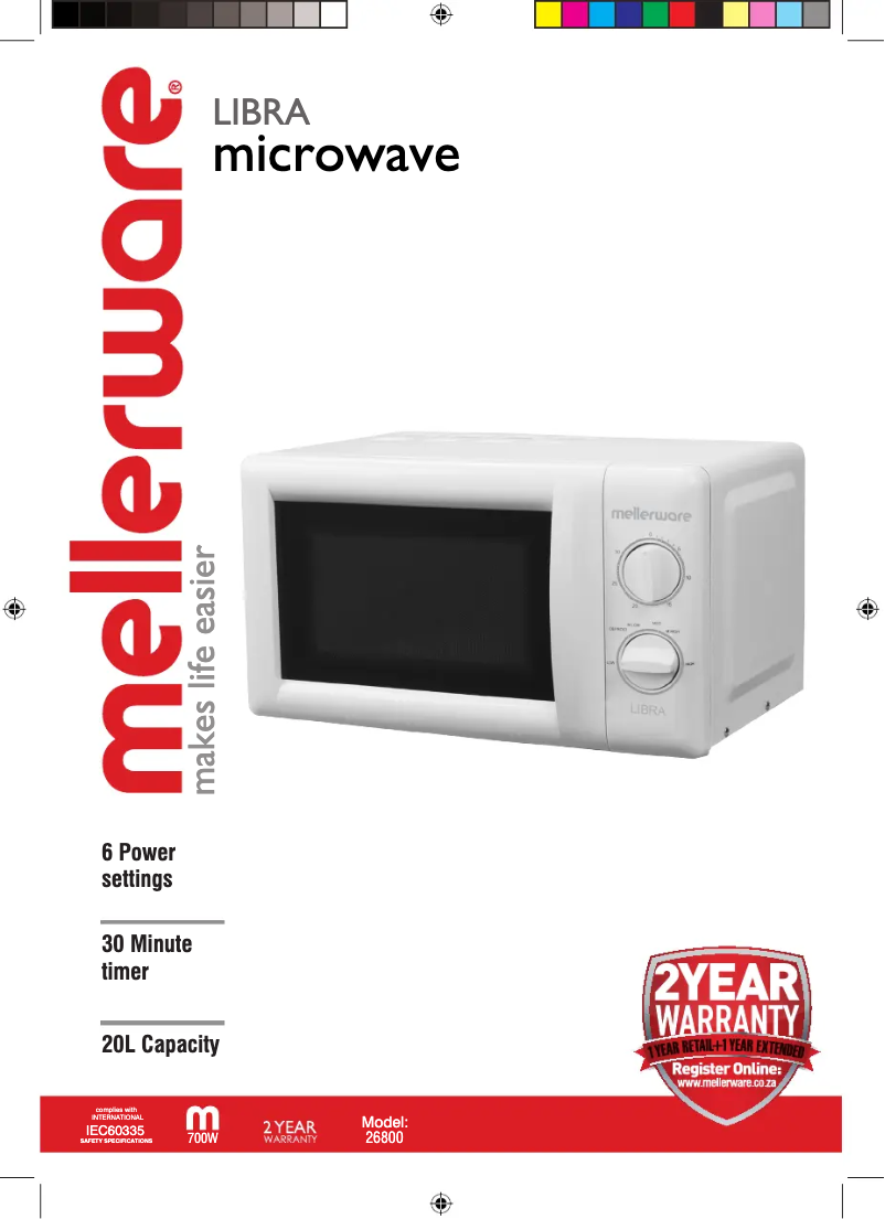 Page 1 de la notice Manuel utilisateur Mellerware Libra 26800