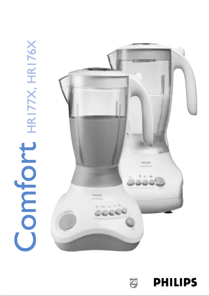 Page 1 de la notice Manuel utilisateur Philips HR1774