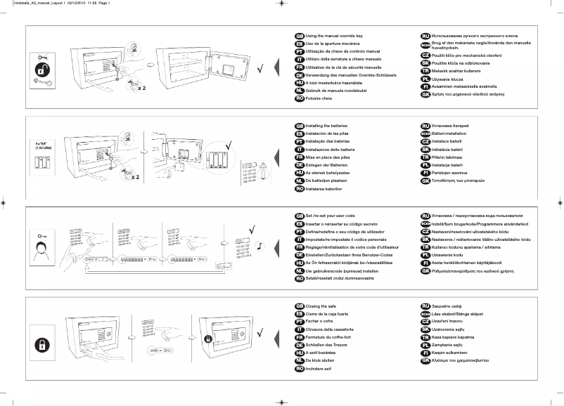 Page 1 de la notice Manuel utilisateur Yale YSM 520 EG1