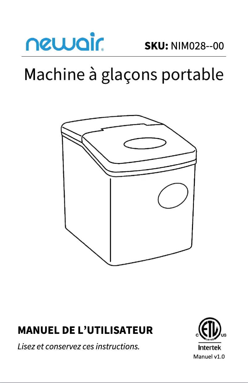 Página 1 del manual Manual de usuario NewAir AI-100BK