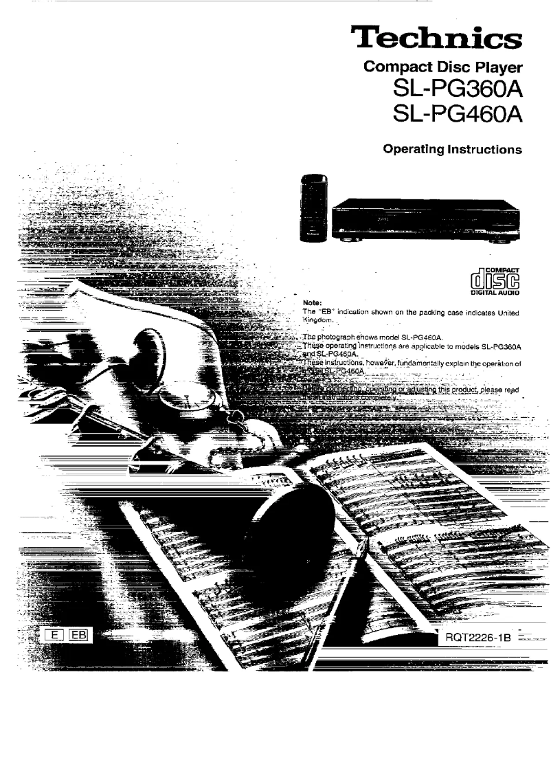 Page 1 de la notice Manuel utilisateur Panasonic SL-PG360