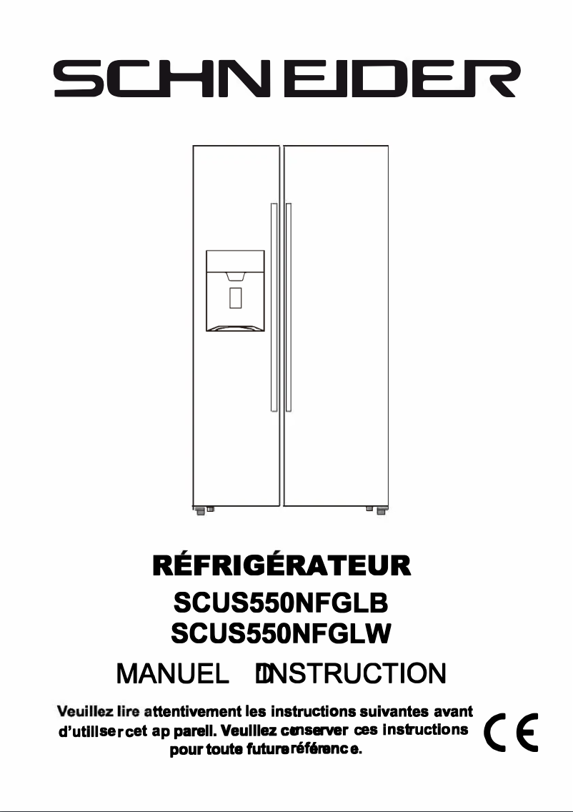 Página 1 del manual Manual de usuario Schneider SCUS550NFGLW