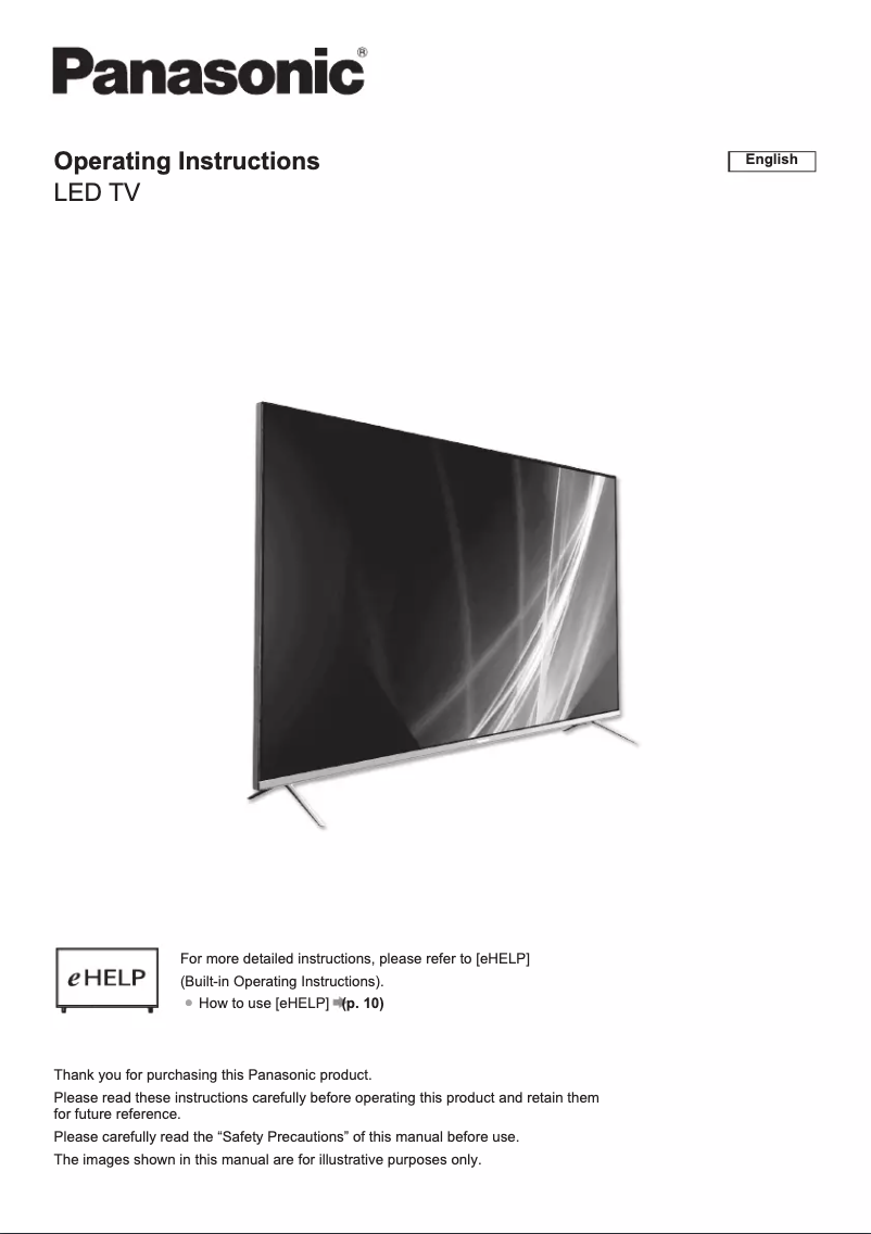 Page 1 de la notice Manuel utilisateur Panasonic TX-50JX710E