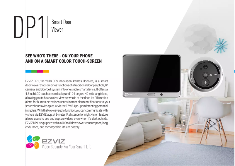 Page 1 de la notice Manuel utilisateur EZVIZ DP1