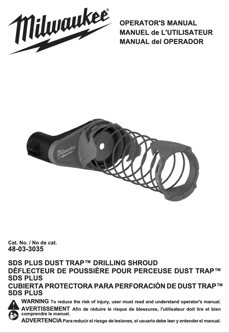 Page 1 de la notice Manuel utilisateur Milwaukee 48-03-3035