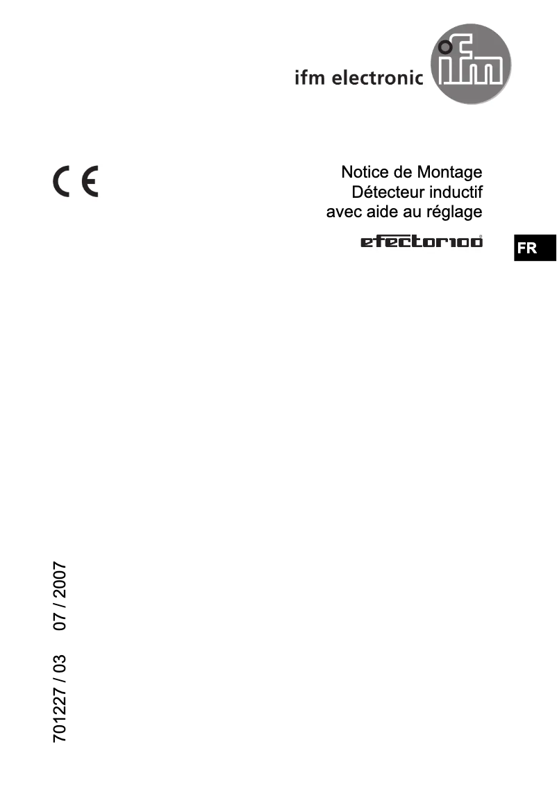 Page 1 de la notice Manuel utilisateur IFM IG6006