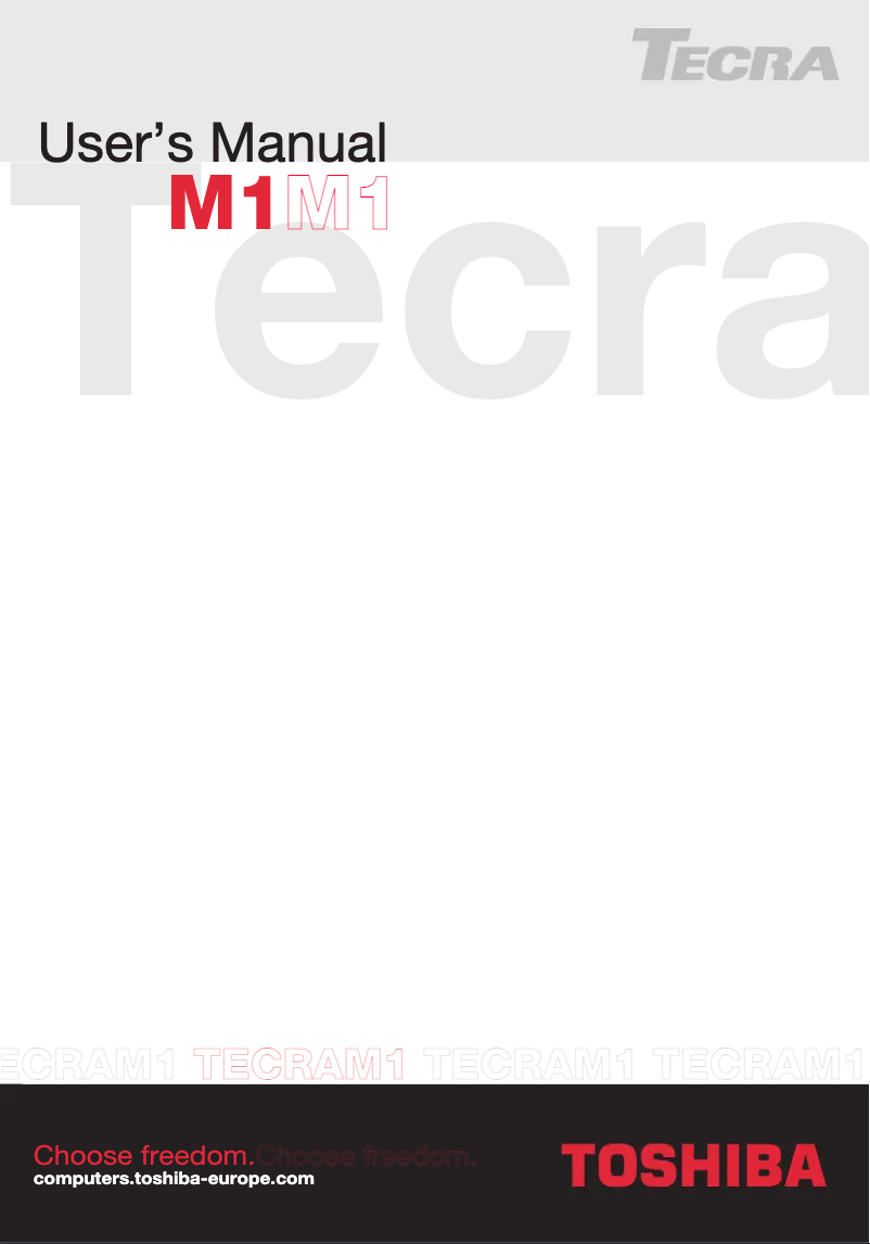 Página 1 del manual Manual de usuario Toshiba Tecra M1