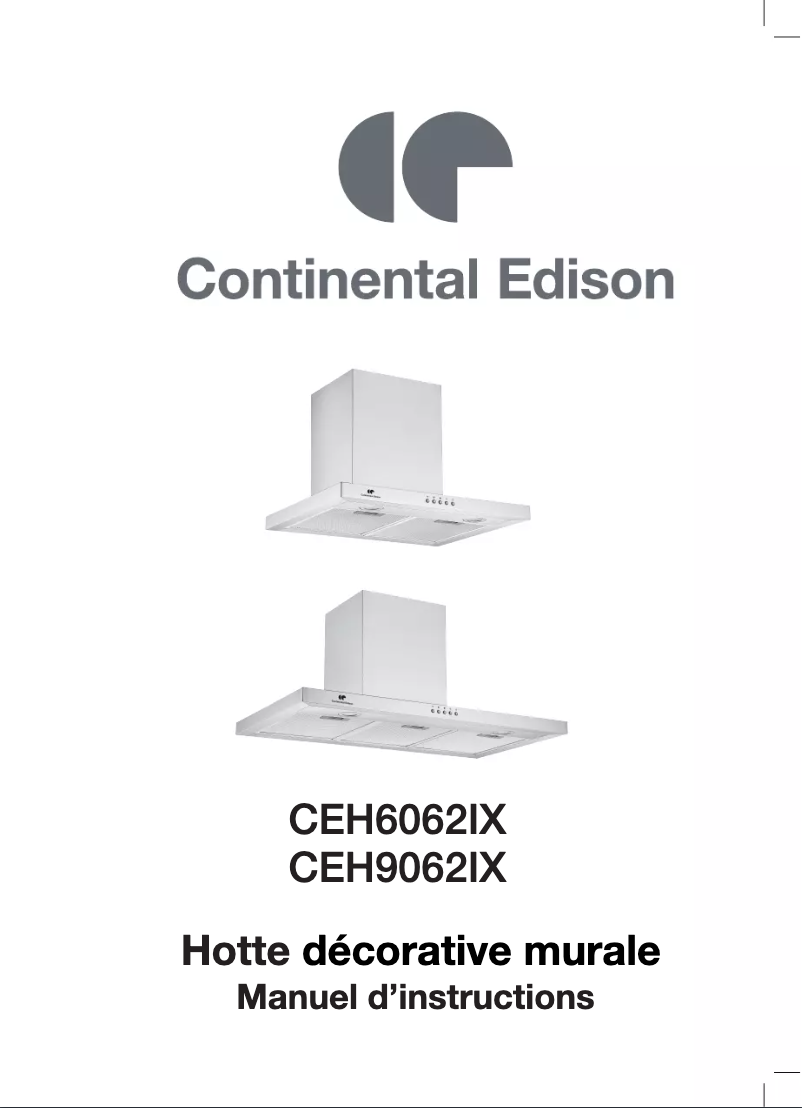 Página 1 del manual Manual de usuario Continental Edison CEH9062IX