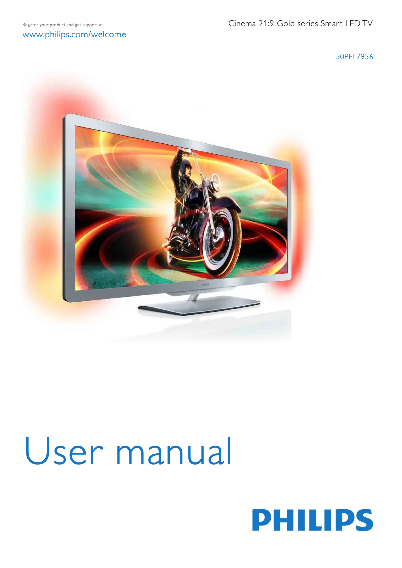 Page n°1 - Manuel utilisateur Philips Cinema 21:9 50PFL7956T